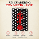 Libreta flamenca María Rojo – 200 páginas cuadriculadas, doble cara, papel 80 g