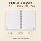 Libreta flamenca Pepa – interior de páginas cuadriculadas con flamenca en la esquina