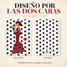 Libreta flamenca Pepa – diseño impreso por las dos caras, delante y detrás