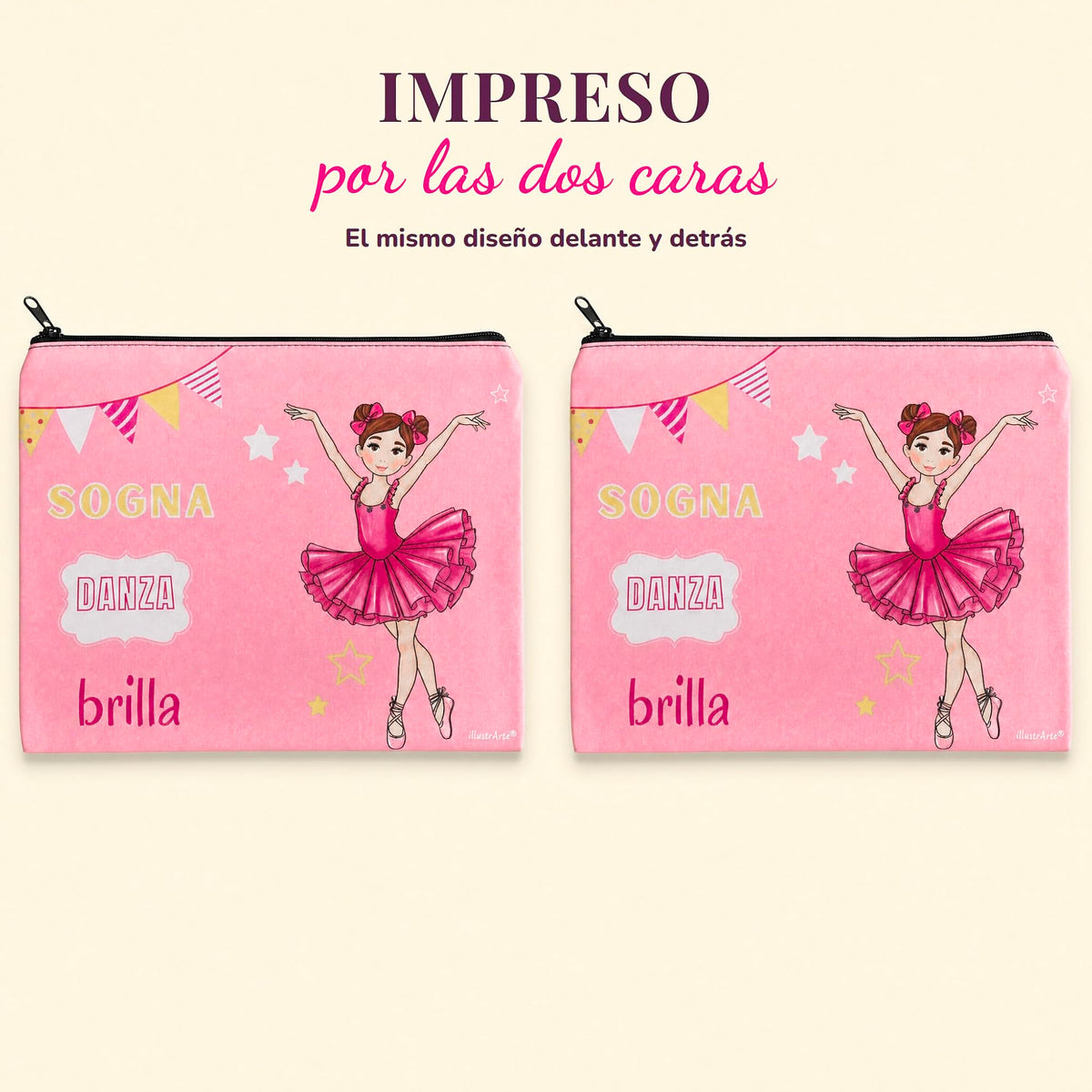 Neceser Granada illustrArte 22 x 17 cm – diseño Marina (Sogna, Danza, Brilla) – vista 5