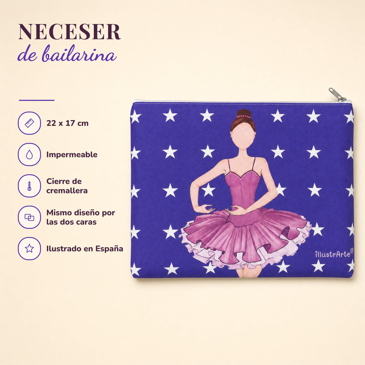 Neceser Granada illustrArte 22 x 17 cm – diseño Sara – vista 2