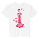 Vista frontal de la Camiseta Flamenca de Niñas De Algodón 100% Orgánico - Modelo Isabel, ideal para todas las ocasiones.