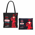 Pack bolso Málaga 43x43 cm + neceser Granada 22x17 cm illustrArte – Macarena con frase