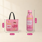 Pack Botella Térmica Bailarina + Bolsa de Ballet – diseño Marina (Sueña, Baila, Brilla) – medidas