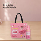 Pack Botella Térmica Bailarina + Bolsa de Ballet – diseño Marina (Sogna, Danza, Brilla) – detalle
