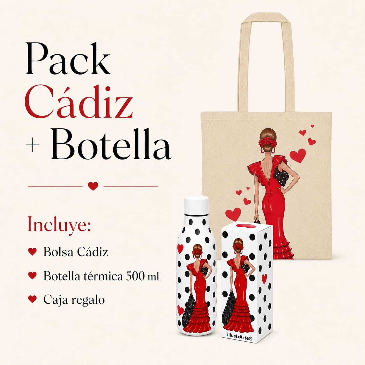 Pack botella + bolsa Cádiz Manuela – vista 2