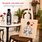Pack botella + bolsa Cádiz María Blanco fondo negro – vista 6