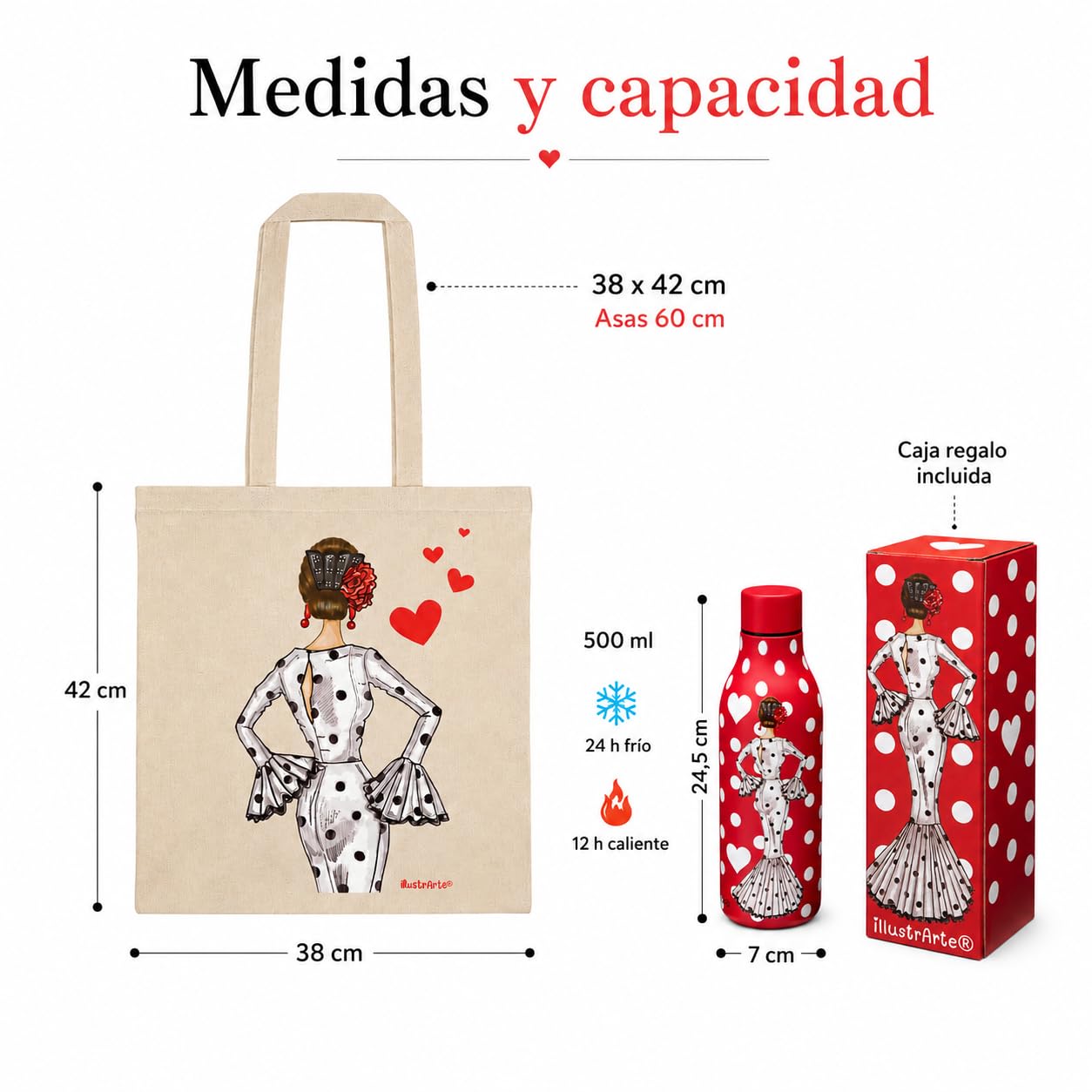 Pack botella + bolsa Cádiz María Blanco fondo rojo – vista 5
