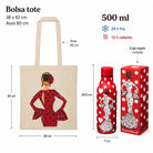 Pack botella + bolsa Cádiz María Blanco fondo rojo + María Rojo – vista 5