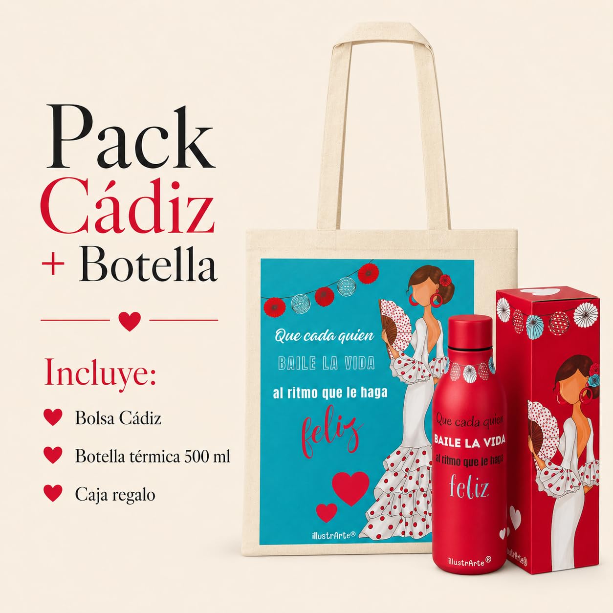 Pack botella + bolsa Cádiz Pepa Feliz – vista 7