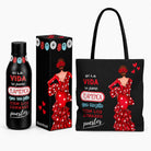 Pack botella térmica 500 ml + bolso tote Málaga 43x43 cm illustrArte – Macarena con frase