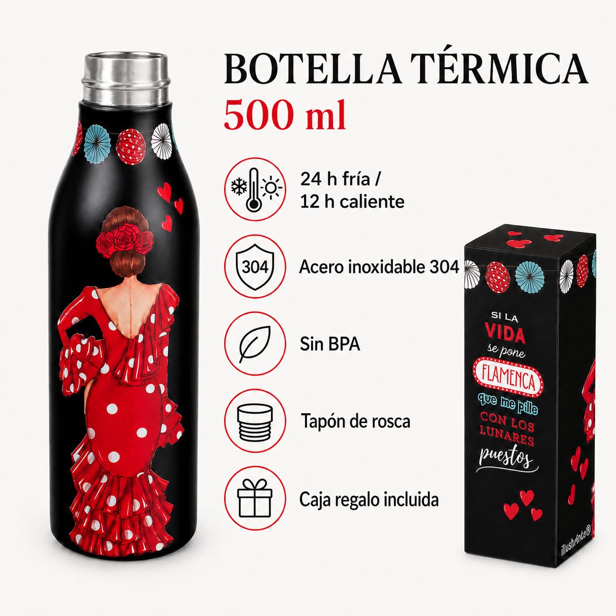 Pack botella + bolso Málaga Macarena frase – vista 4