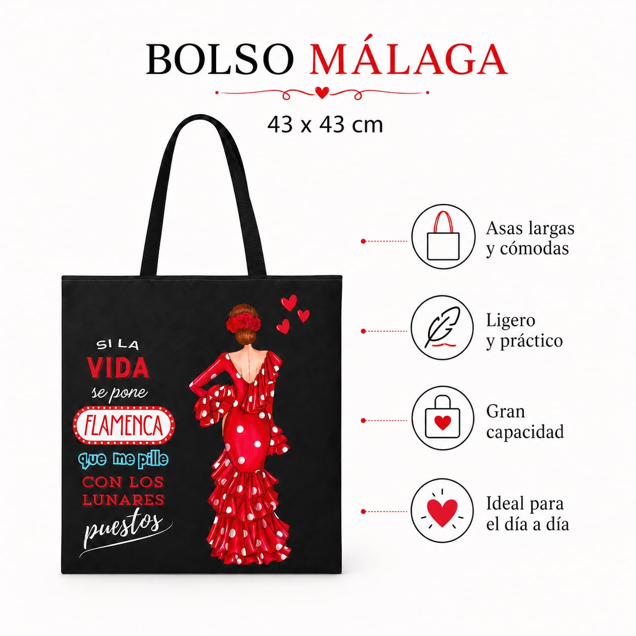 Pack botella + bolso Málaga Macarena frase – vista 5