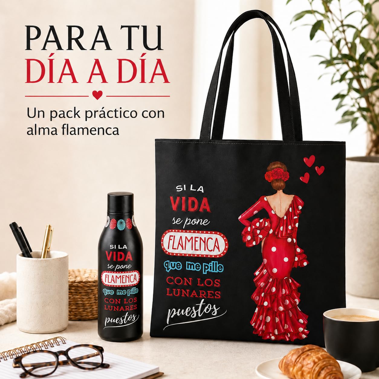 Pack botella + bolso Málaga Macarena frase – vista 9