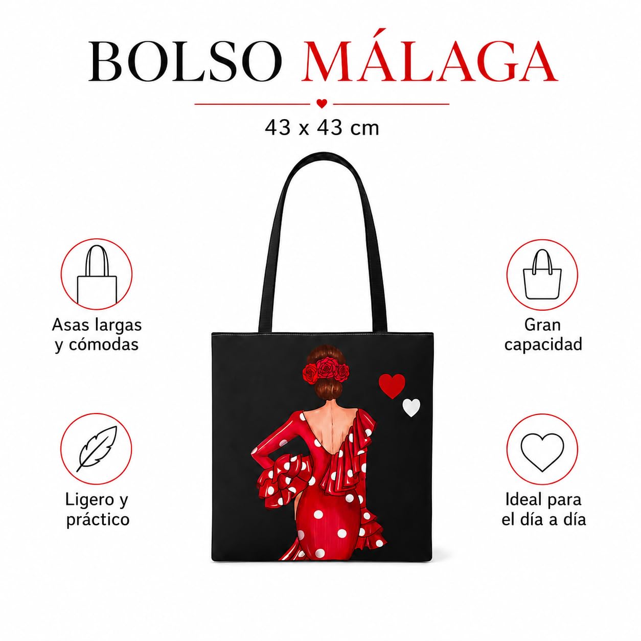 Pack botella + bolso Málaga Macarena liso – vista 3