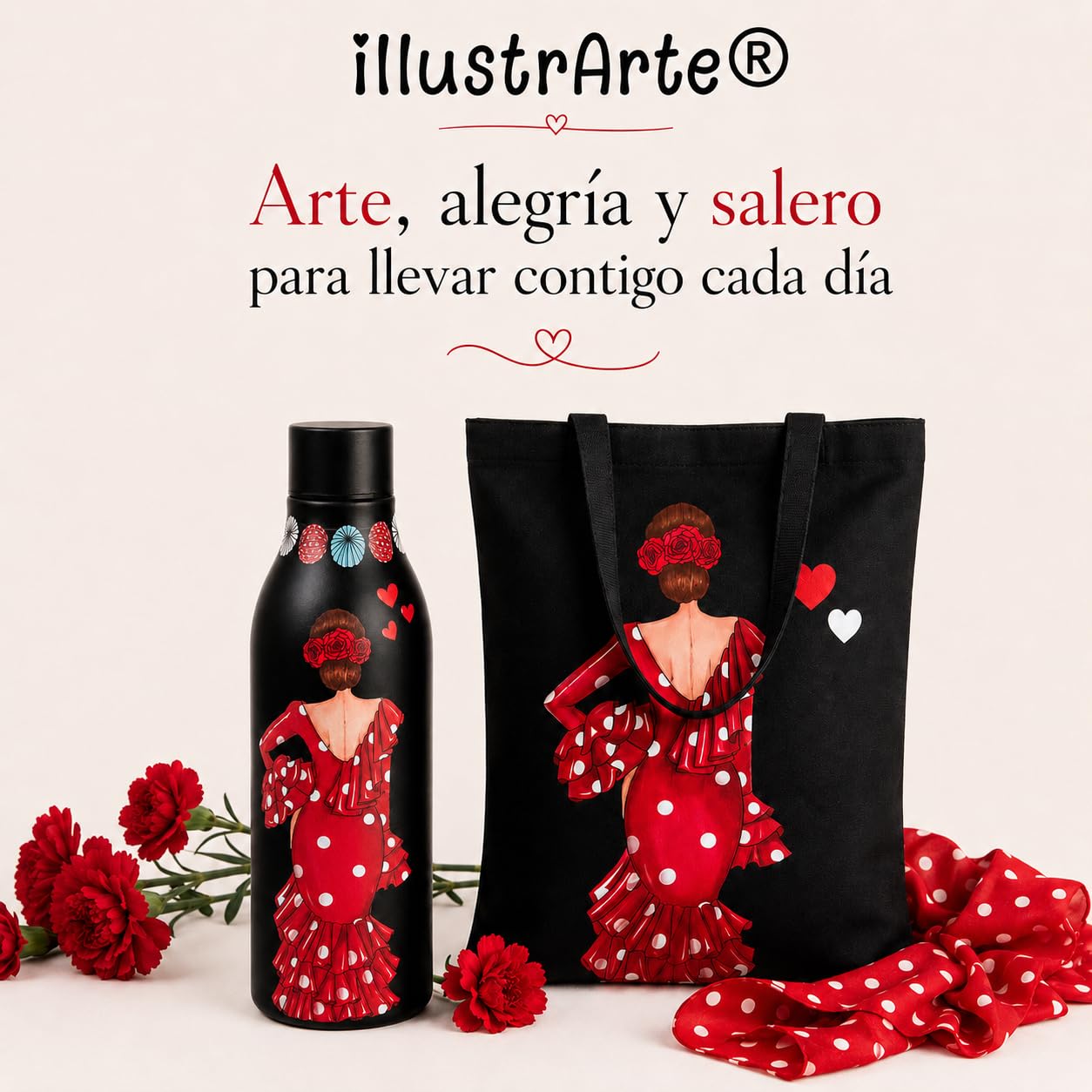 Pack botella + bolso Málaga Macarena liso – vista 8