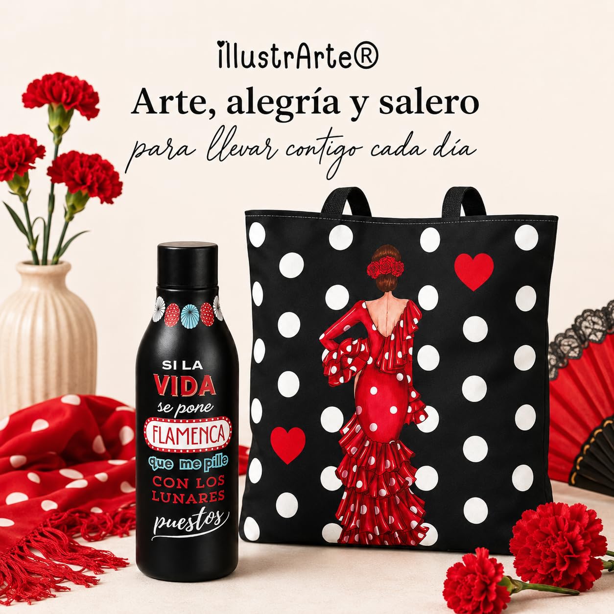 Pack botella + bolso Málaga Macarena lunares – vista 8
