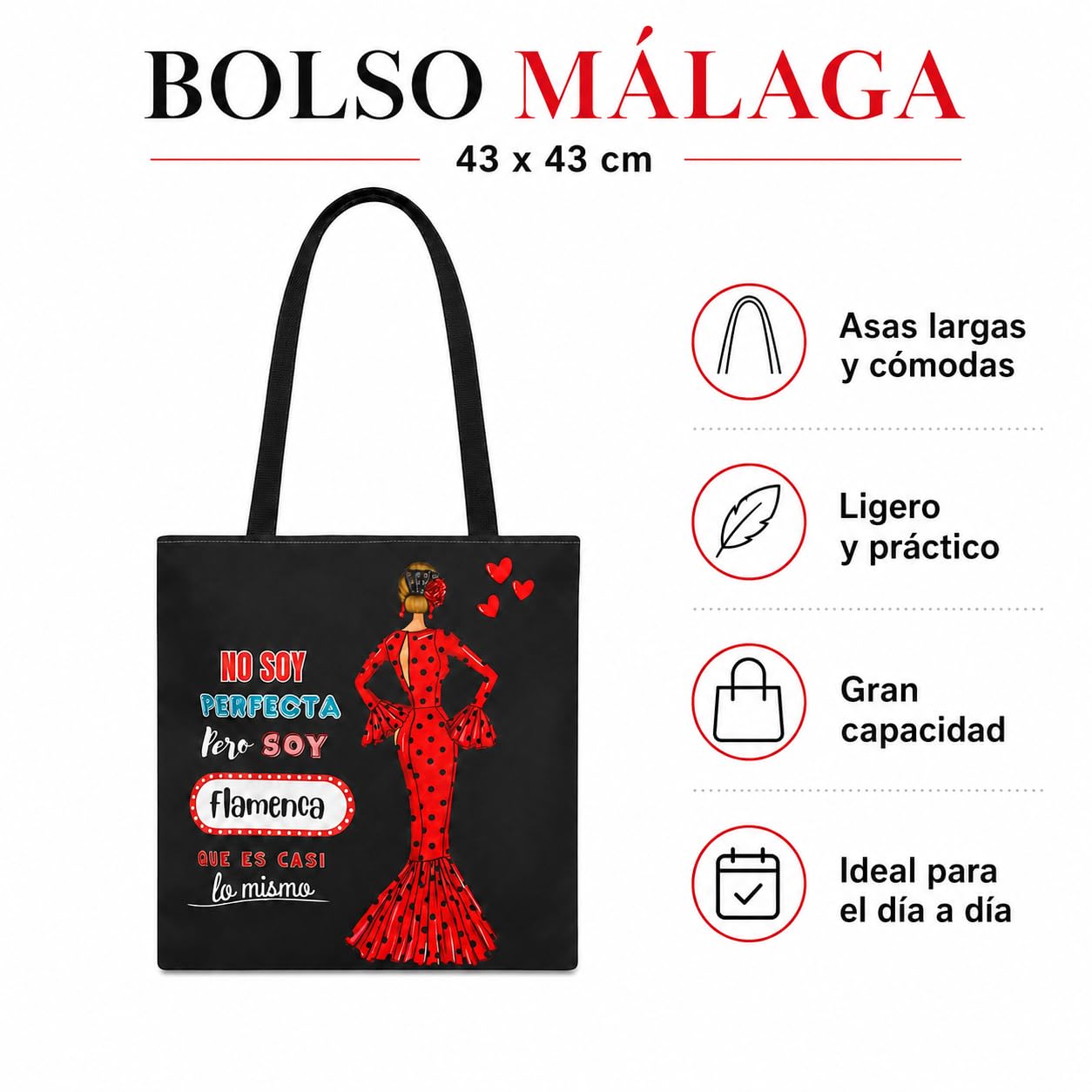 Pack botella + bolso Málaga María Rojo frase – vista 3