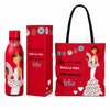 Pack botella térmica 500 ml + bolso tote Málaga 43x43 cm illustrArte – diseño Pepa Feliz