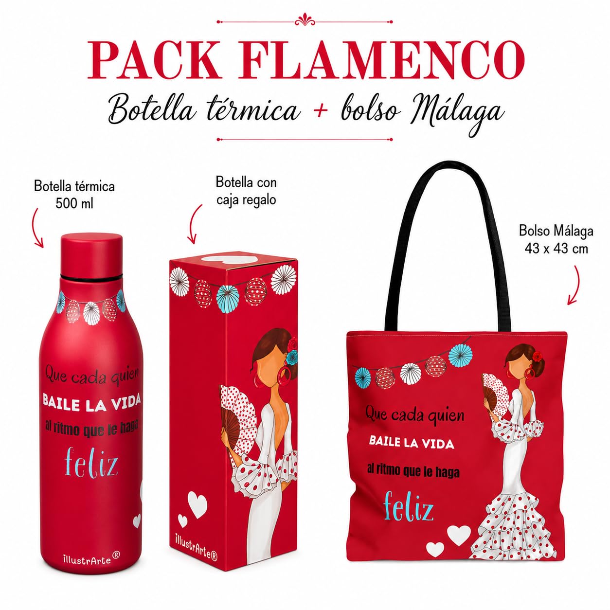 Pack botella + bolso Málaga Pepa Feliz – vista 2