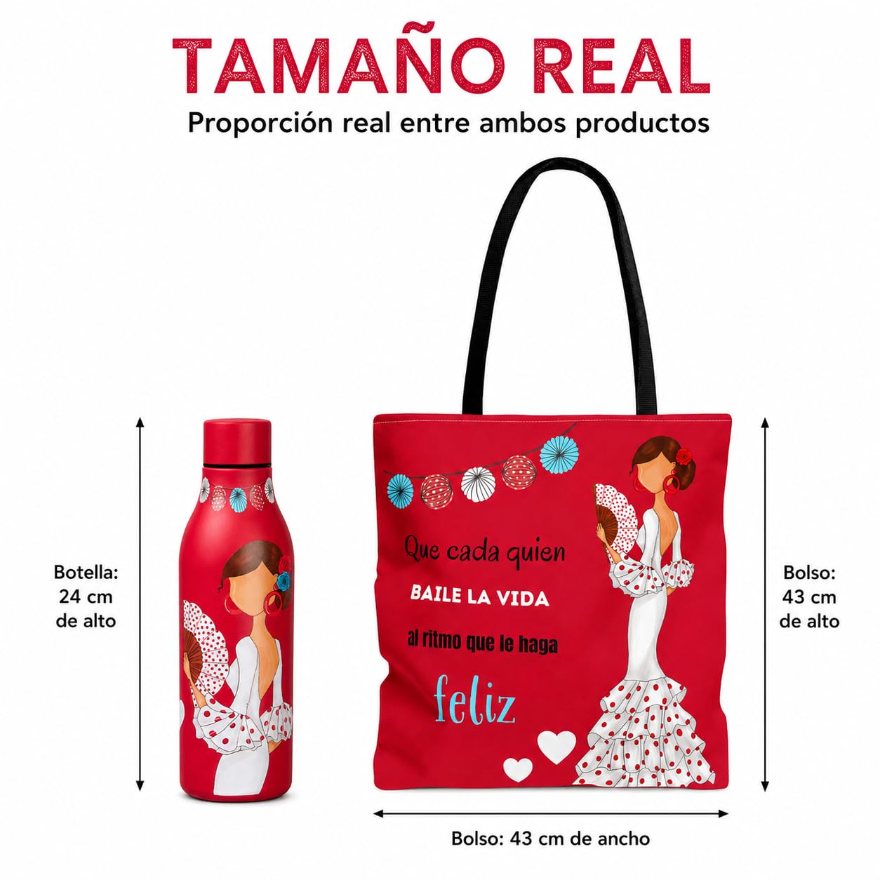 Pack botella + bolso Málaga Pepa Feliz – vista 3