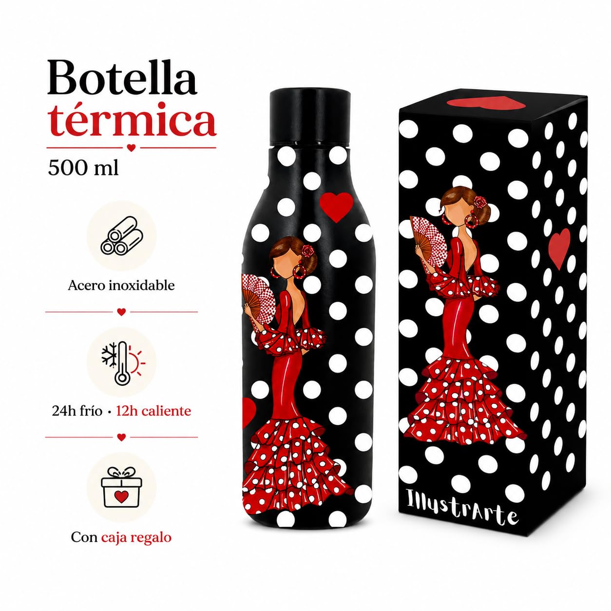 Pack botella + bolso Málaga Pepa liso – vista 3