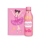Pack Botella Térmica Bailarina + Libreta – diseño Marina (Rêve, Danse, Brille)