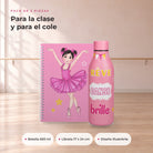 Pack Botella Térmica Bailarina + Libreta – diseño Marina (Rêve, Danse, Brille) – qué incluye