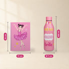Pack Botella Térmica Bailarina + Libreta – diseño Marina (Rêve, Danse, Brille) – medidas