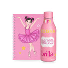 Pack Botella Térmica Bailarina + Libreta – diseño Marina (Sogna, Danza, Brilla)