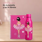 Pack Botella Térmica Bailarina + Libreta – diseño Tina – detalle