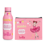 Pack Botella Térmica Bailarina + Neceser Granada – diseño Marina (Sueña, Baila, Brilla)