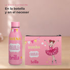 Pack Botella Térmica Bailarina + Neceser Granada – diseño Marina (Sueña, Baila, Brilla) – detalle