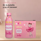 Pack Botella Térmica Bailarina + Neceser Granada – diseño Marina (Rêve, Danse, Brille) – detalle