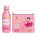 Pack Botella Térmica Bailarina + Neceser Granada – diseño Marina (Sogna, Danza, Brilla)