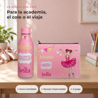 Pack Botella Térmica Bailarina + Neceser Granada – diseño Marina (Sogna, Danza, Brilla) – ambiente