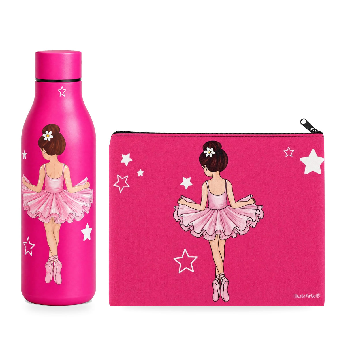 Pack Botella Térmica Bailarina + Neceser Granada – diseño Tina