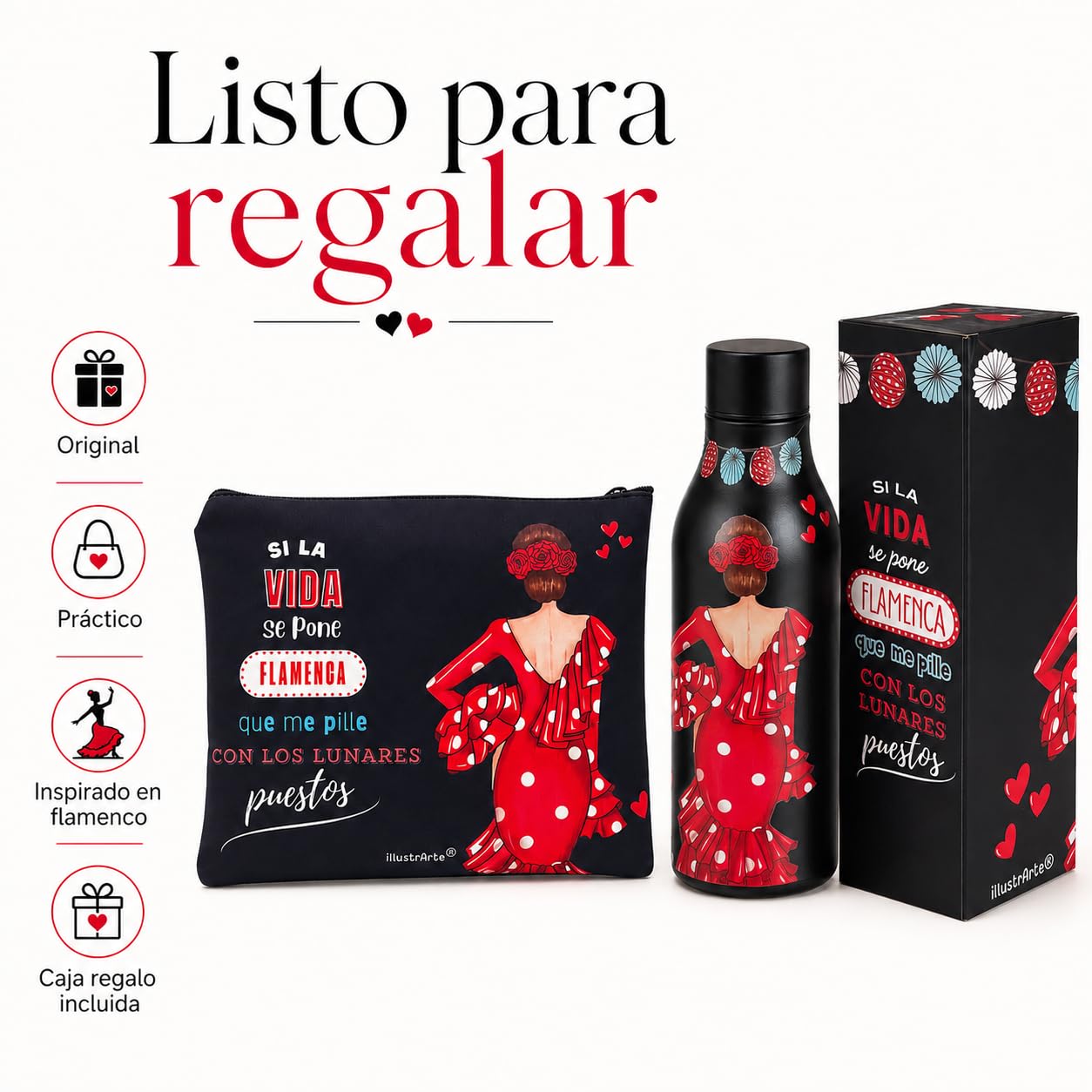 Pack botella + neceser Granada Macarena con frase – vista 6