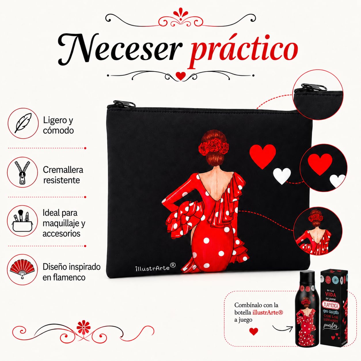 Pack botella + neceser Granada Macarena Liso – vista 3