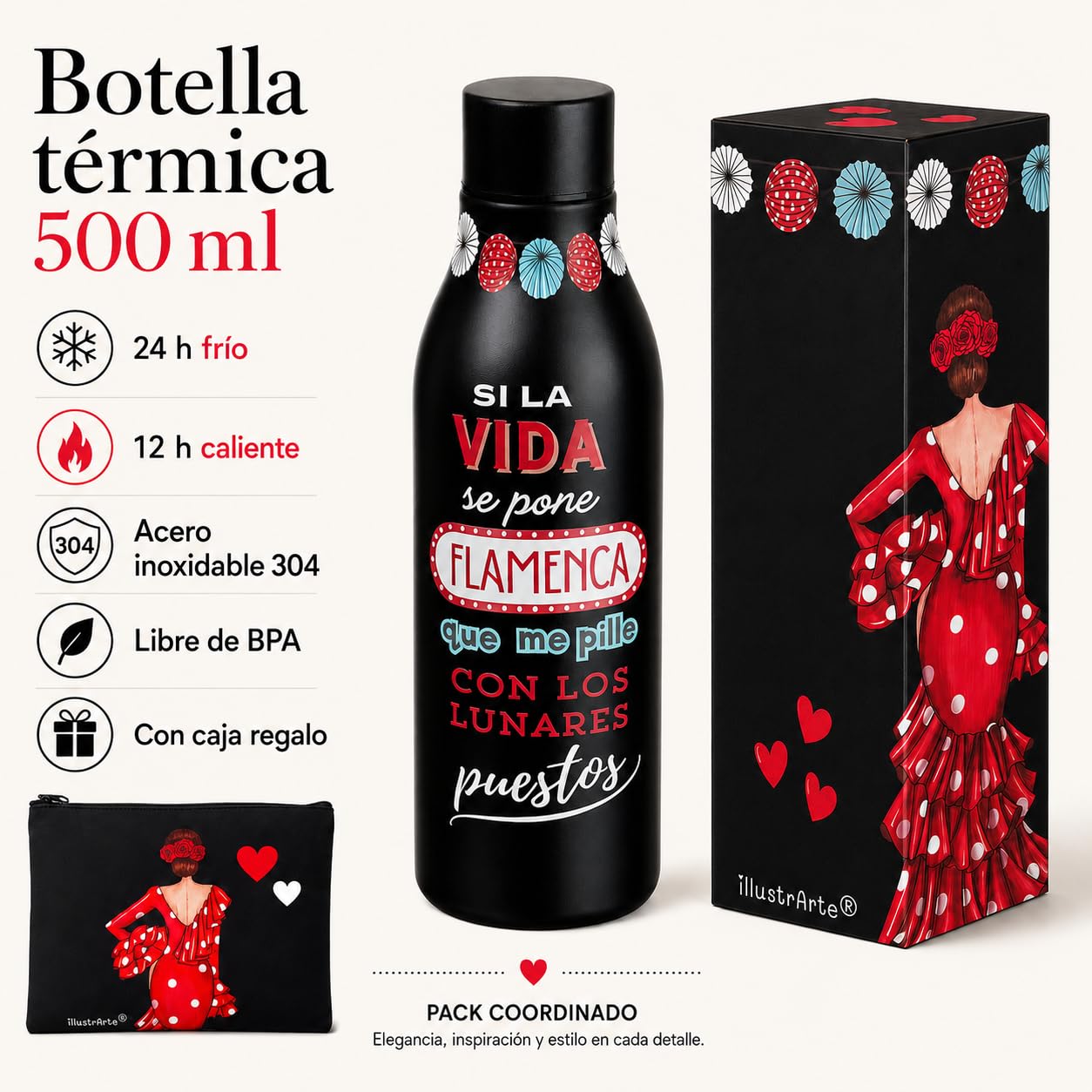 Pack botella + neceser Granada Macarena Liso – vista 4