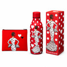 Pack botella térmica 500 ml + neceser Granada 22x17 cm illustrArte – María Blanco fondo rojo