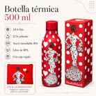 Pack botella + neceser Granada María Blanco fondo rojo – vista 4