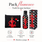 Pack botella + neceser Granada María Rojo Liso – vista 2