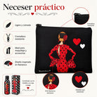 Pack botella + neceser Granada María Rojo Liso – vista 3