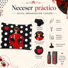 Pack botella + neceser Granada María Rojo Lunares – vista 3