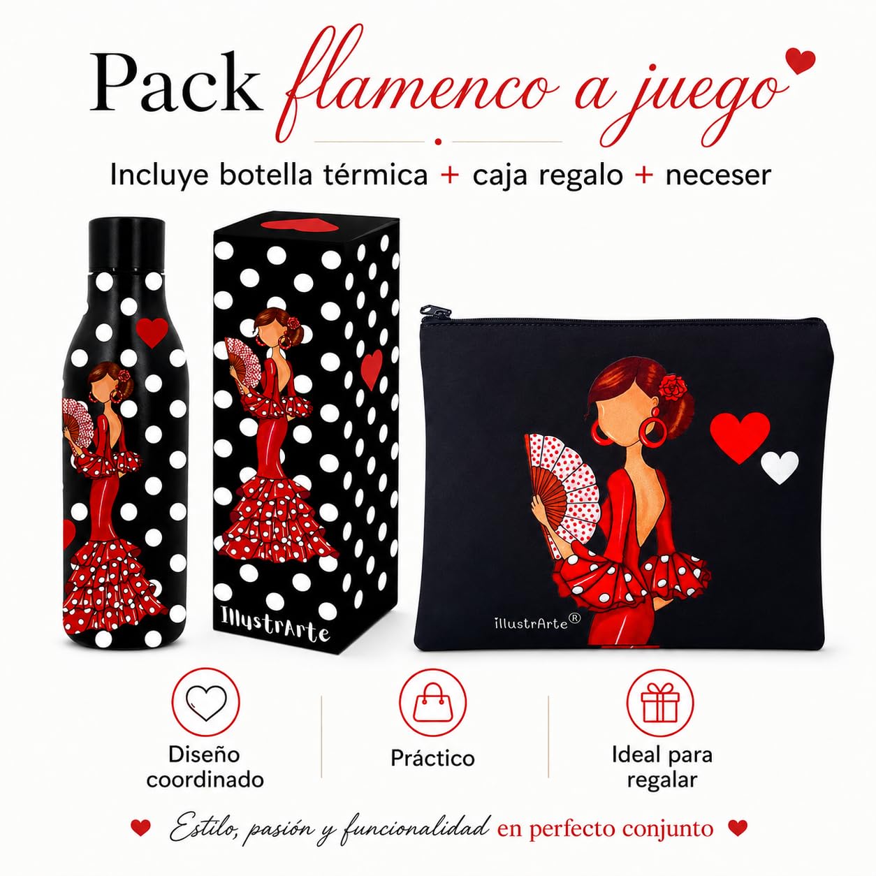 Pack botella + neceser Granada Pepa Liso – vista 2