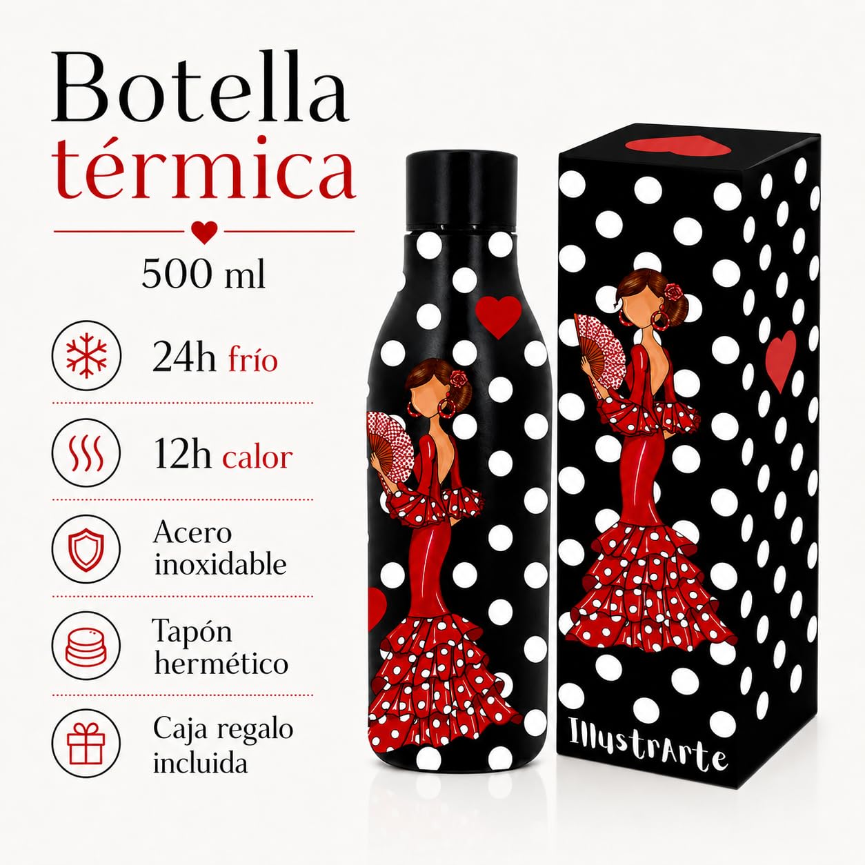 Pack botella + neceser Granada Pepa Lunares – vista 3