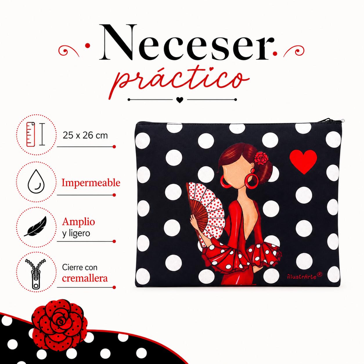 Pack botella + neceser Granada Pepa Lunares – vista 4
