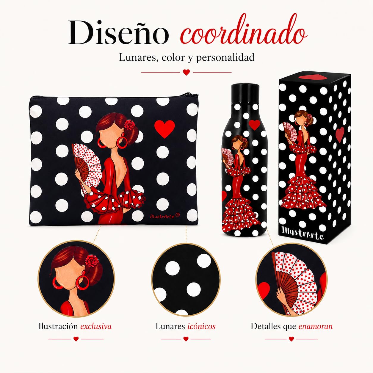 Pack botella + neceser Granada Pepa Lunares – vista 5