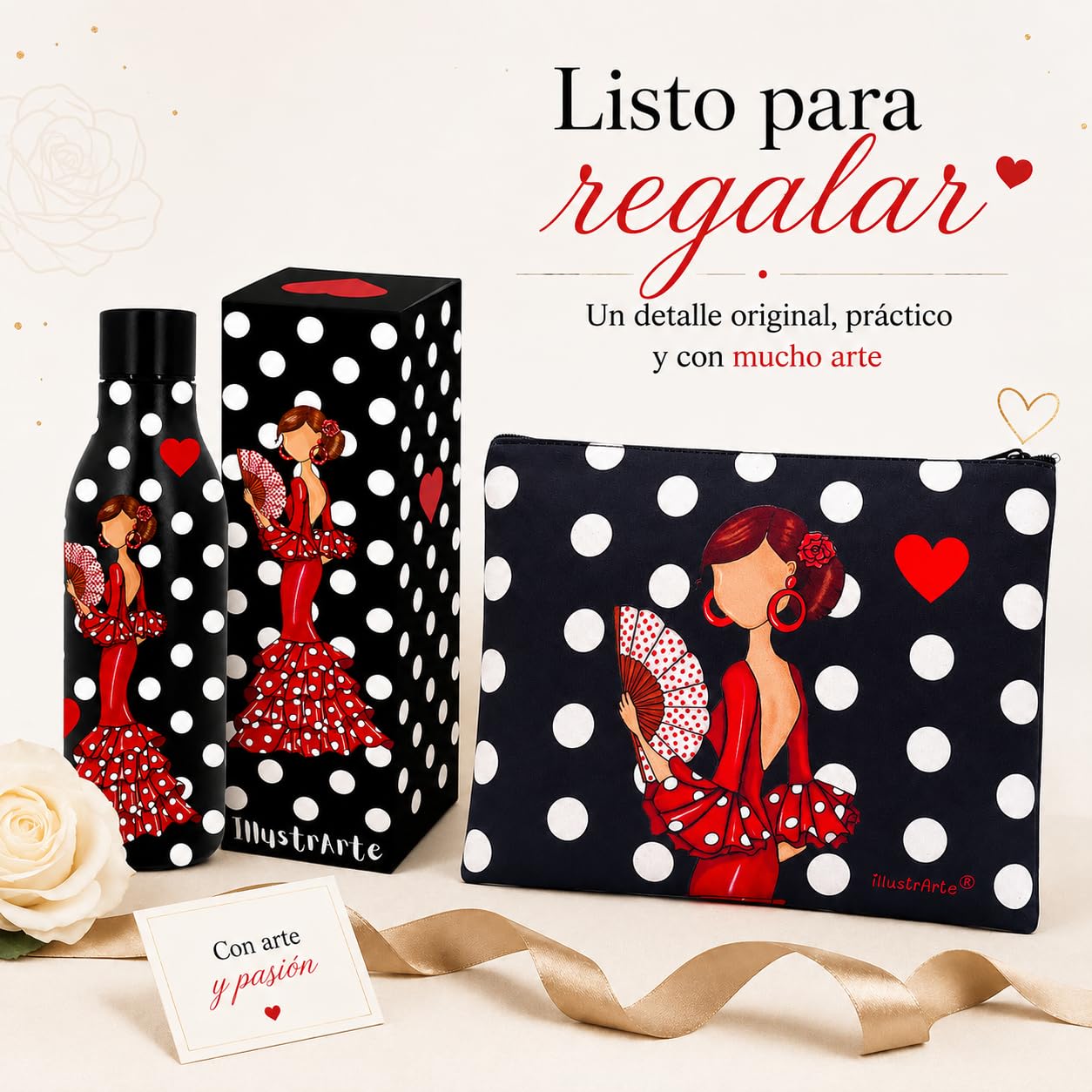 Pack botella + neceser Granada Pepa Lunares – vista 6